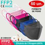 Máscaras FFP2/KN95 Formato de peixe - adulto criança - várias cores