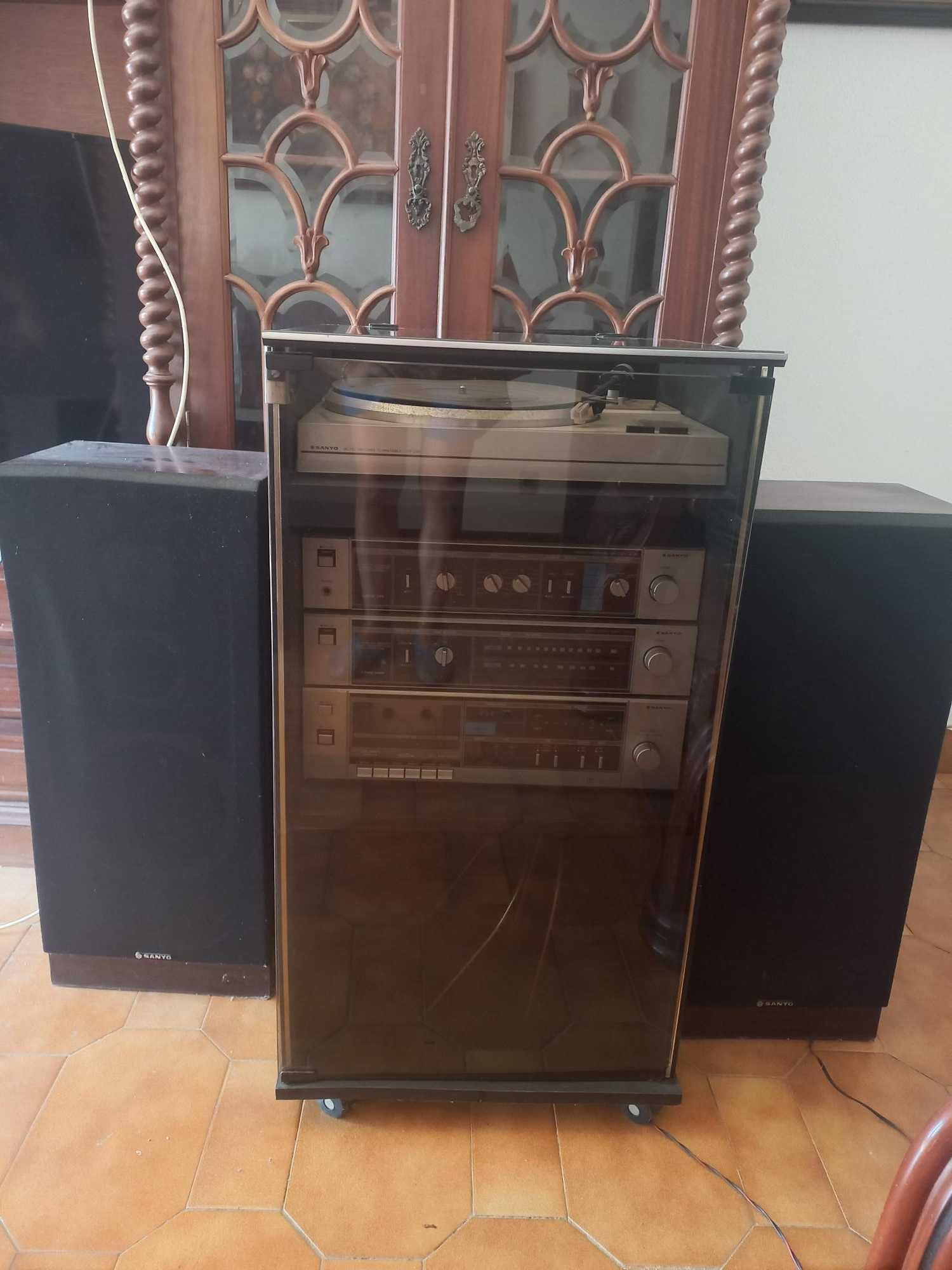 Sistema Hi-Fi Vintage Sanyo Completo