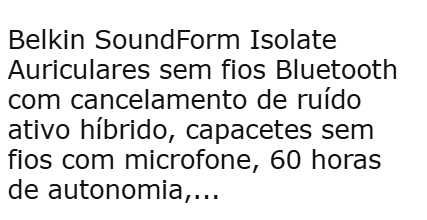 Belkin Auriculares sem fios Bluetooth