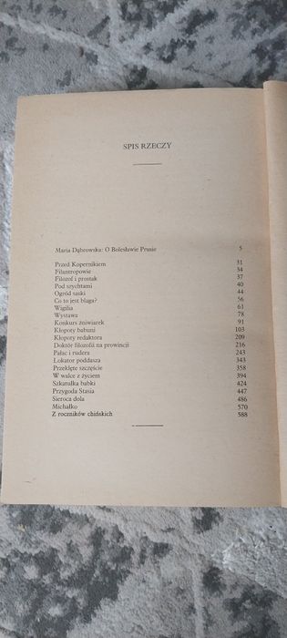 Ksiązka. B.Prus Nowele