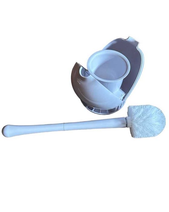 Szczotka toaletowa WC Biała w miękkim włosiem kod 1289