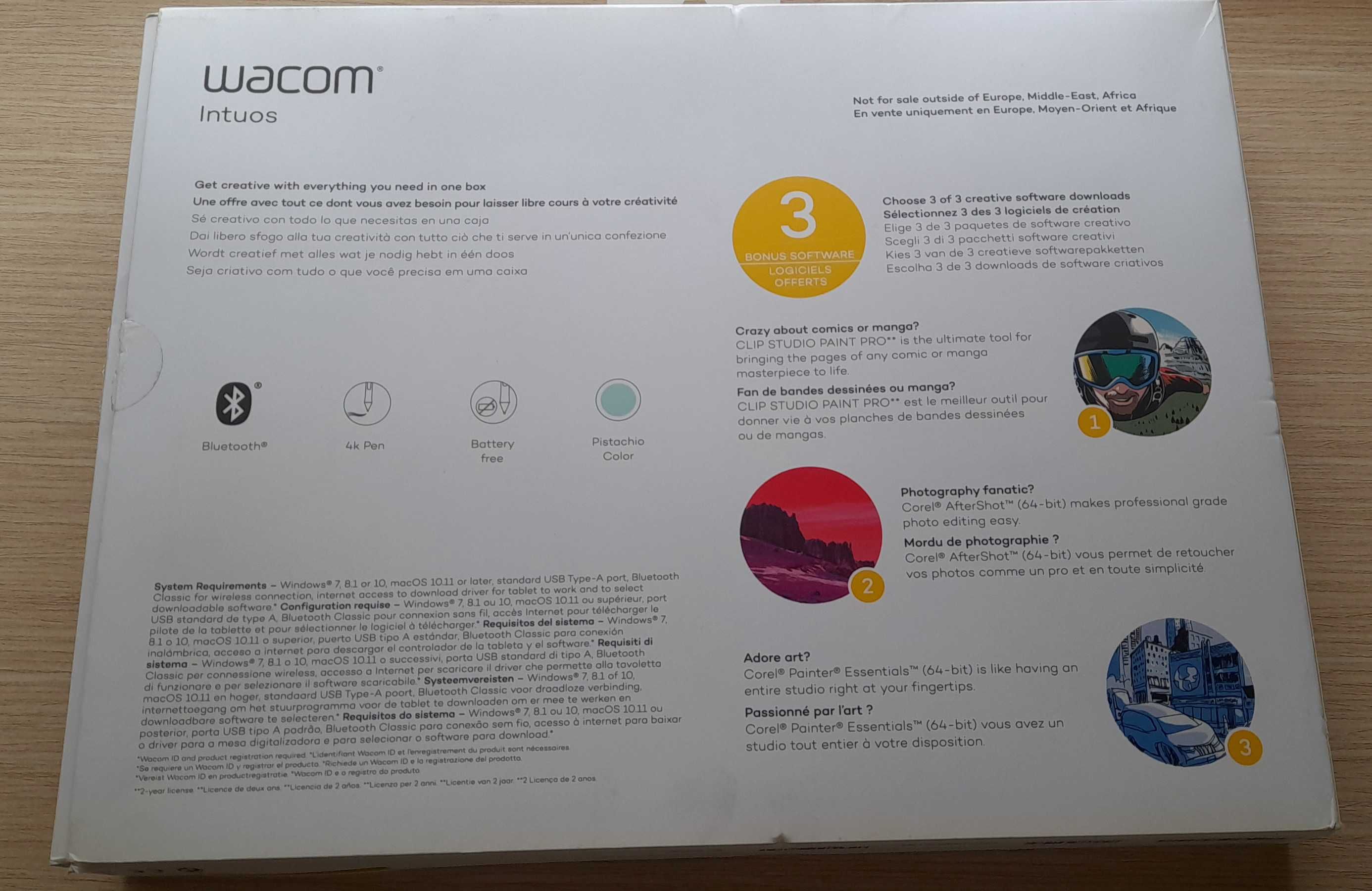 Wacom Intuos M Bluetooth Preto/Pistacho