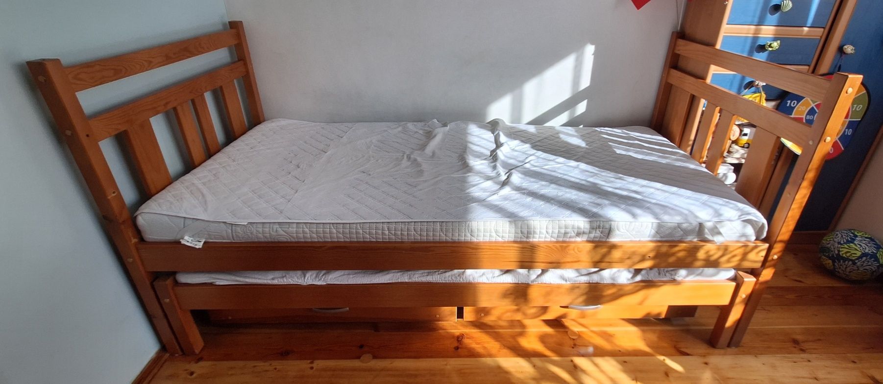Łóżko piętrowe, 3 osobowe, szuflady