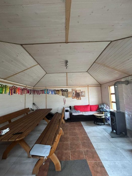 Domek 5 x 5 drewniany ocieplany w całości z podłogą całoroczny Używany