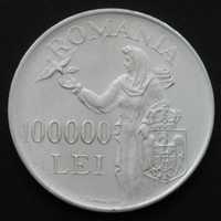 Rumunia 100000 lei 1946 - Michał - srebro