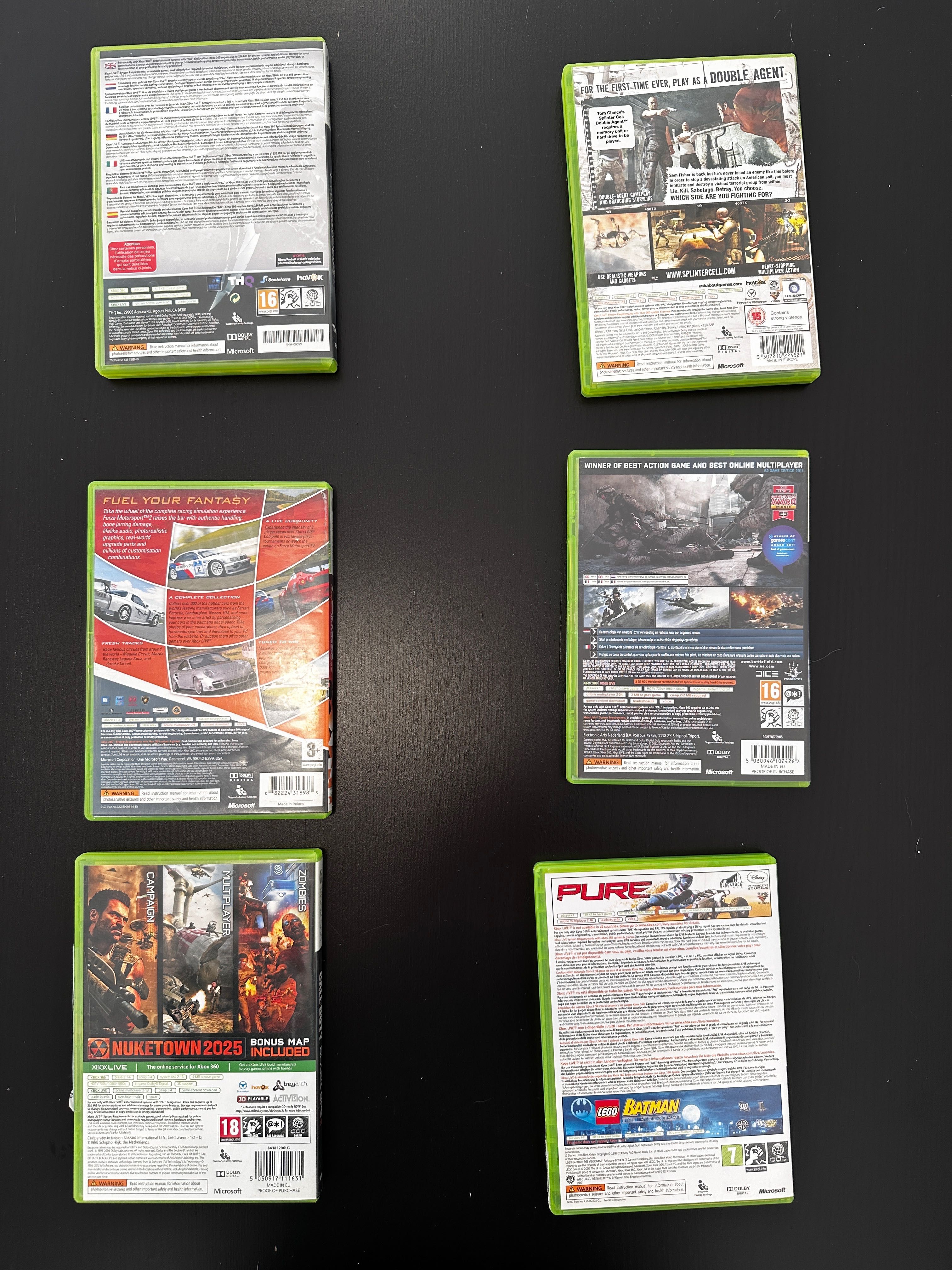 Jogos XBox 360 c/ caixa e alguns com manual