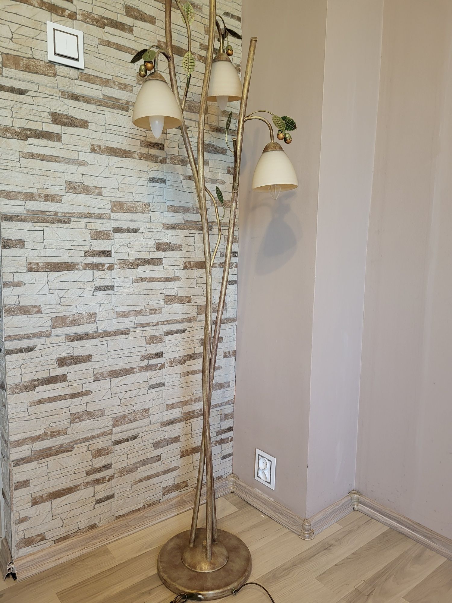 Żyrandol plus lampa stojaca zestaw