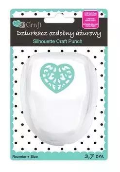 Dziurkacz ozdobny ażurowy 3,7cm serce. Dalprint. Nowy Produkt