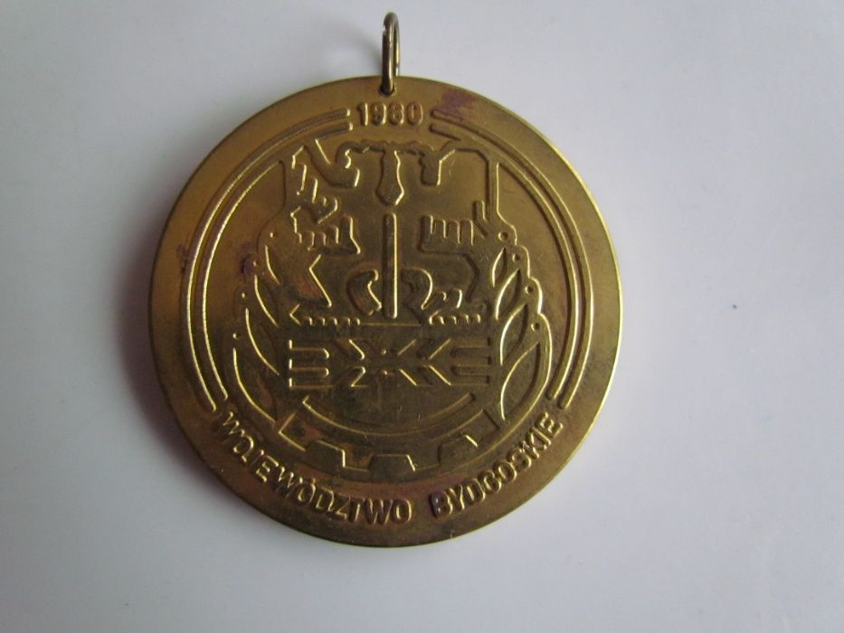 Medal plakieta Bydgoszcz Wojewódzka Spartakiada Dzieci i Młodzieży Zło