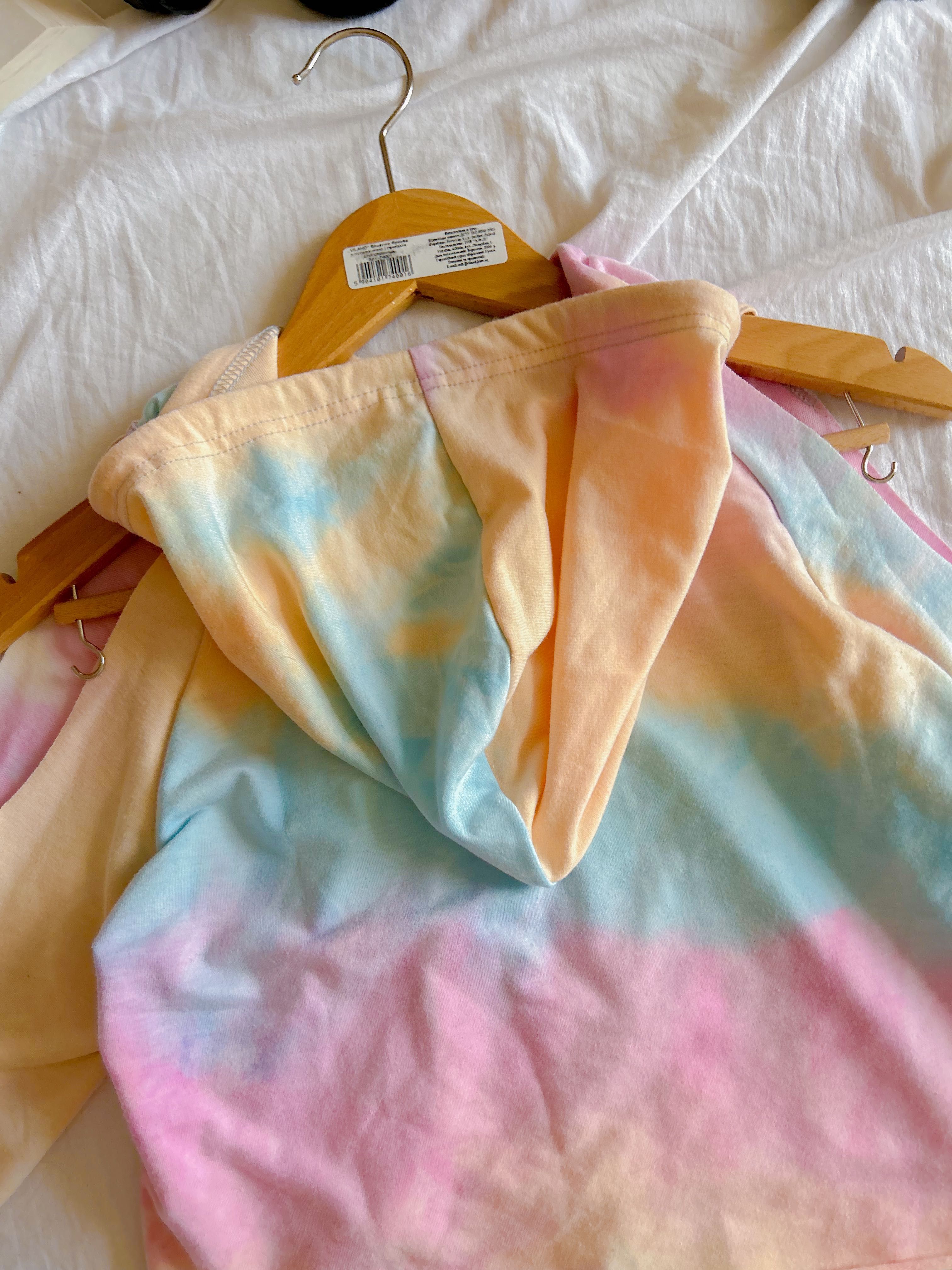 Tie dye кофта з капюшоном