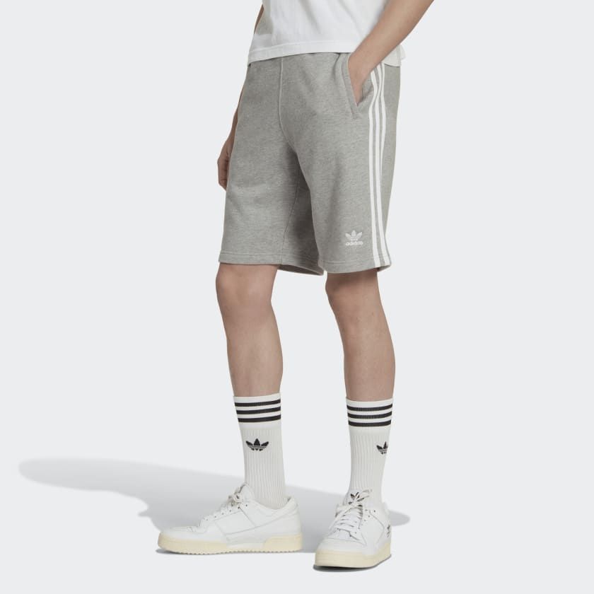 Мужские шорты adidas 3-stripes sweat shorts - grey