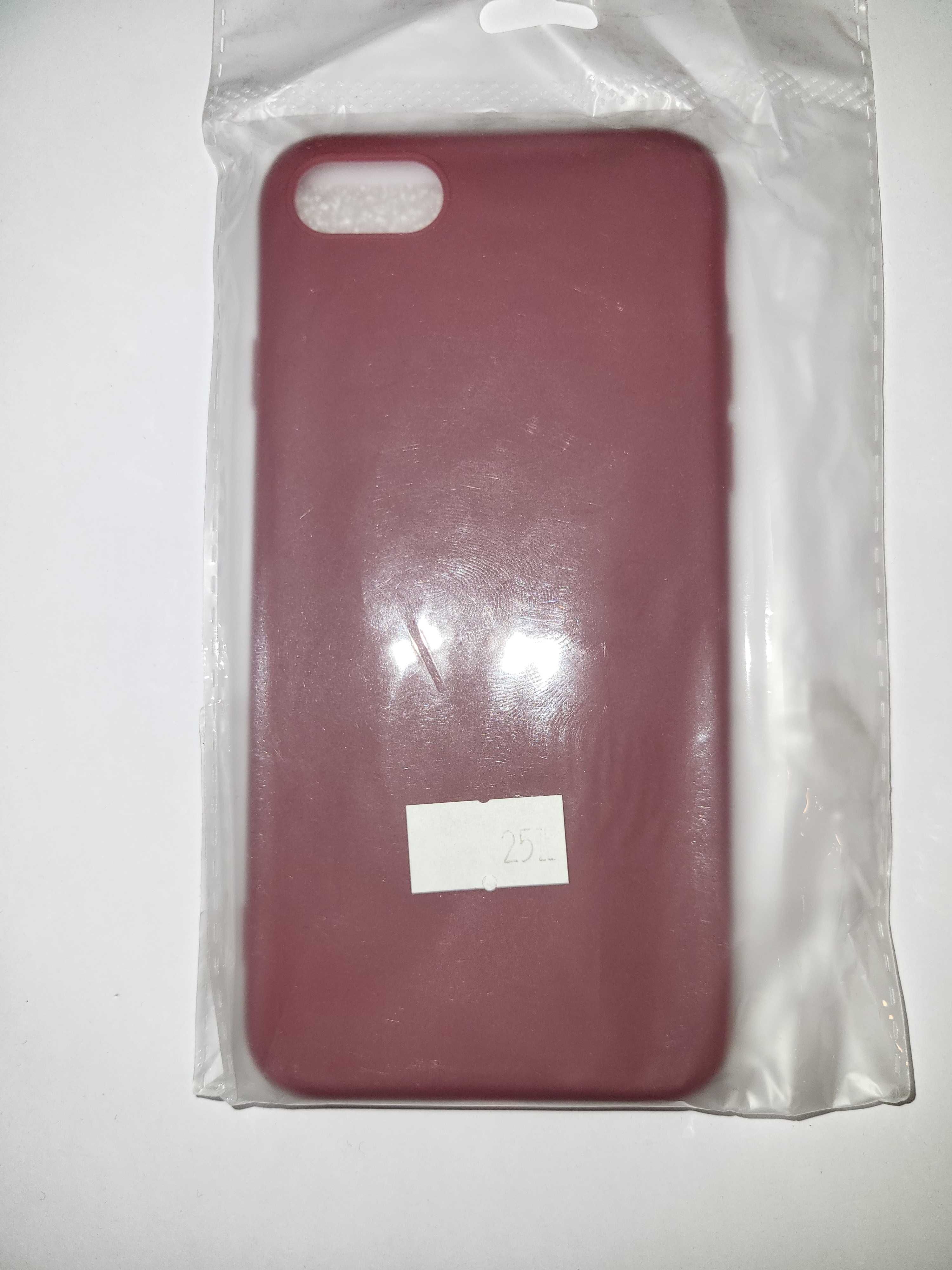 Etui iPhone 7/8/SE 2 - czerwone (burgund)