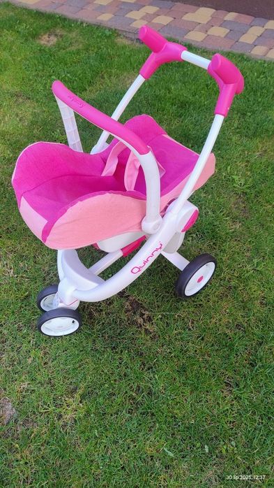 Wózek dla lalek Quinny Smoby różowy 3 części