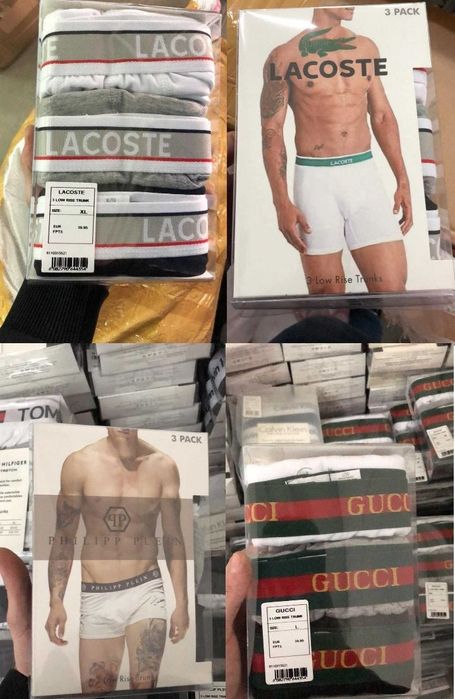Nowe Bokserki Męskie 3pak CK Tommy Hugo Armani Calvin Gucci Versace