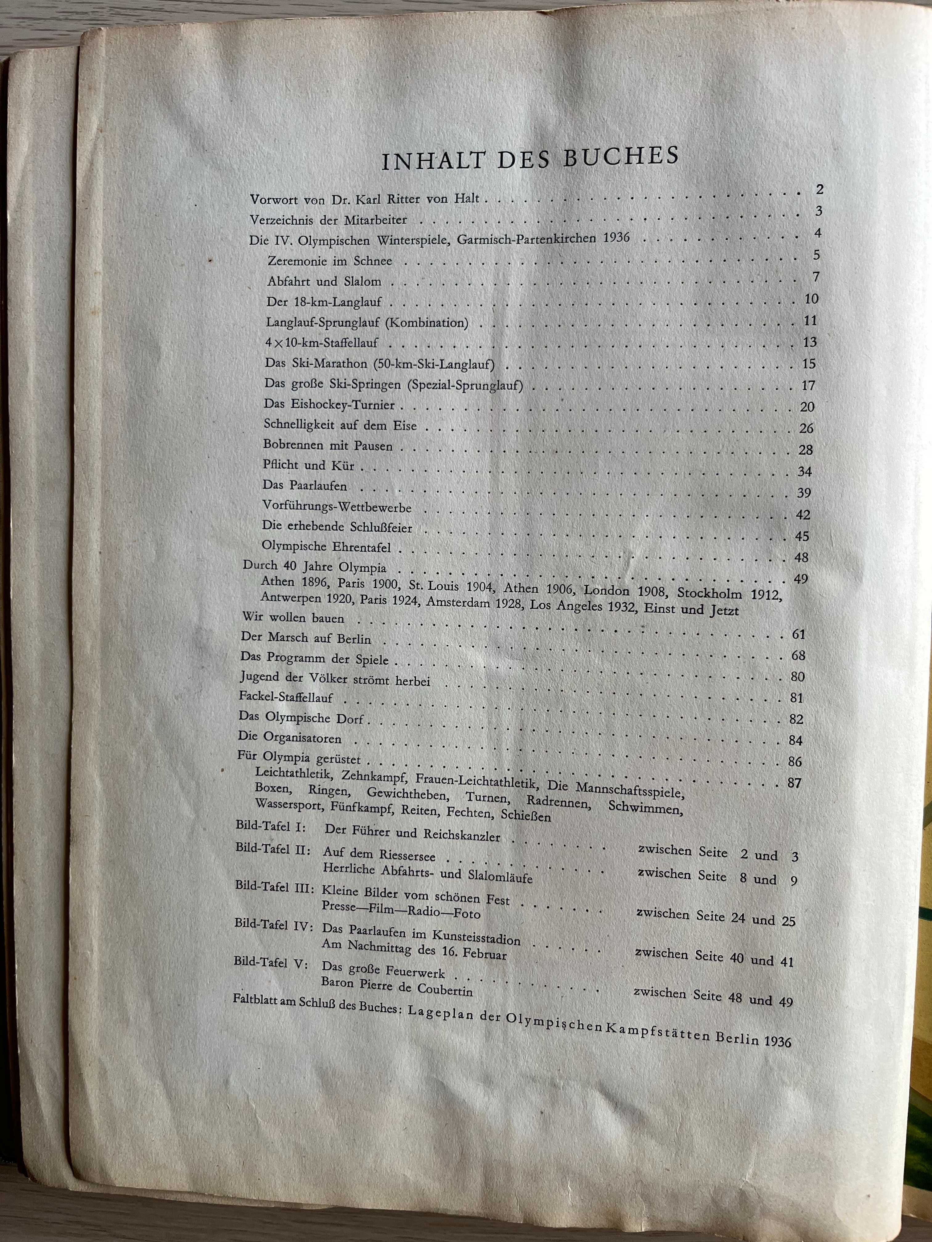 Olympia 1936 ; band 1 ; Die Olympischen Spiele 1936; album historyczny
