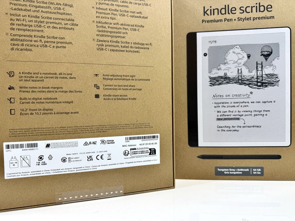 Нова Електронна книга з підсвічуванням Amazon Kindle Scribe 64 GB
