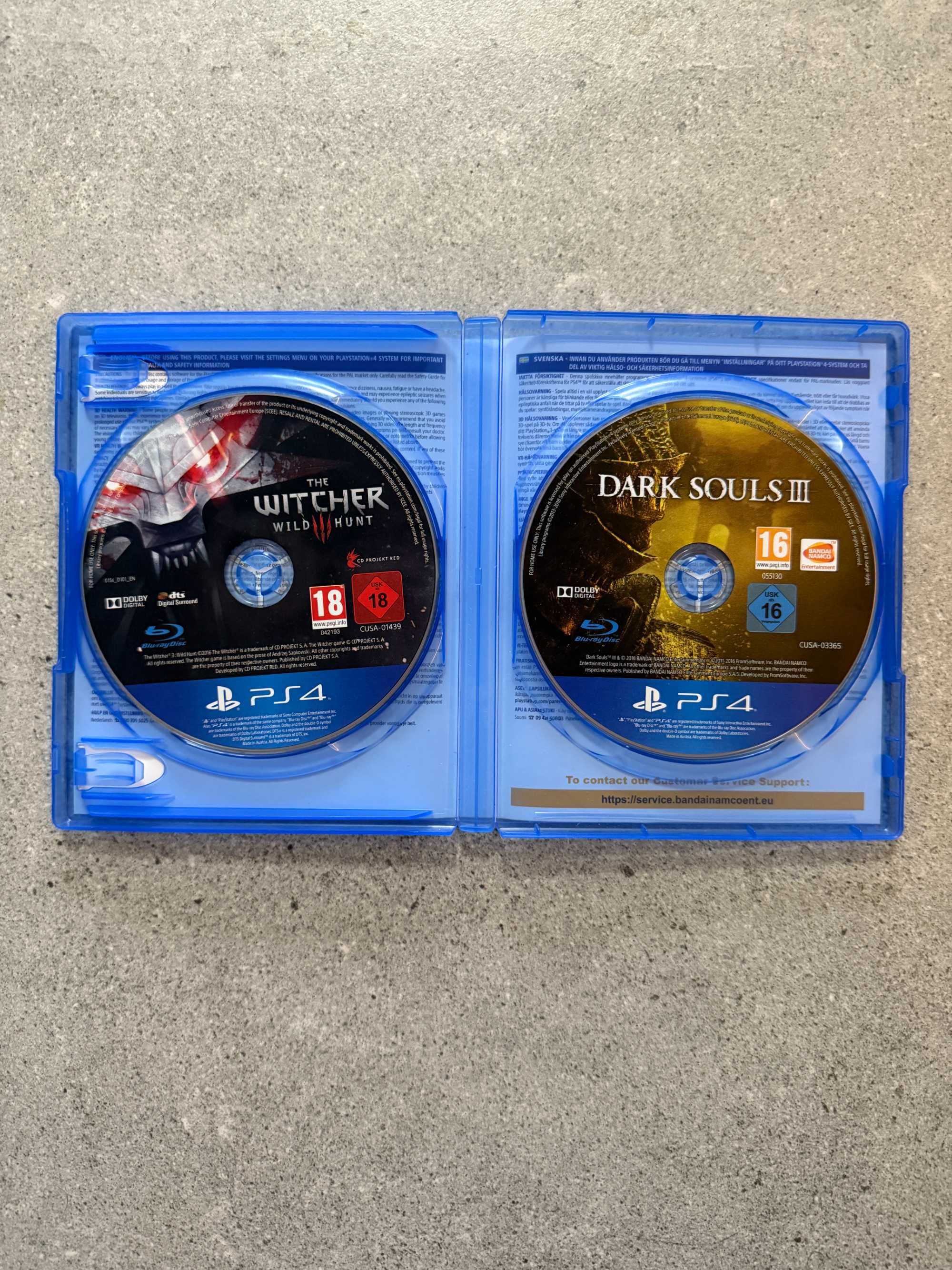 The Witcher 3 Wiedźmin & Dark Souls III PlayStation 4 PS4