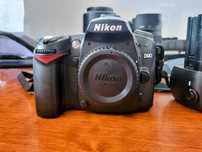 Aparat Nikon D80 2szt+4 Obiektywy+4 Baterie+2 Batterypack+Torba+Statyw