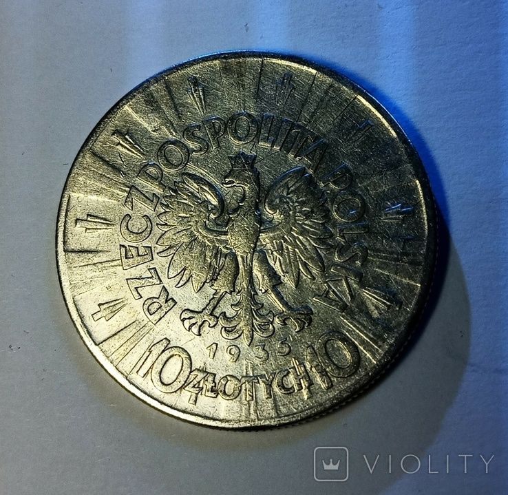 10 злотих, 1935р., Пілсудський