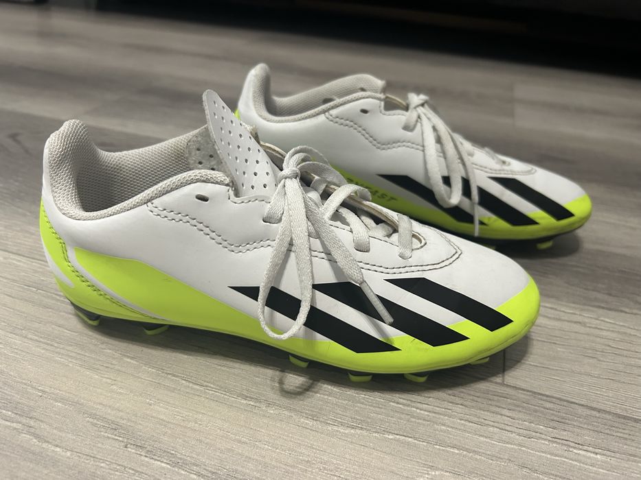 Korki adidas crazyfast biało zielone, rozmiar 36 2/3