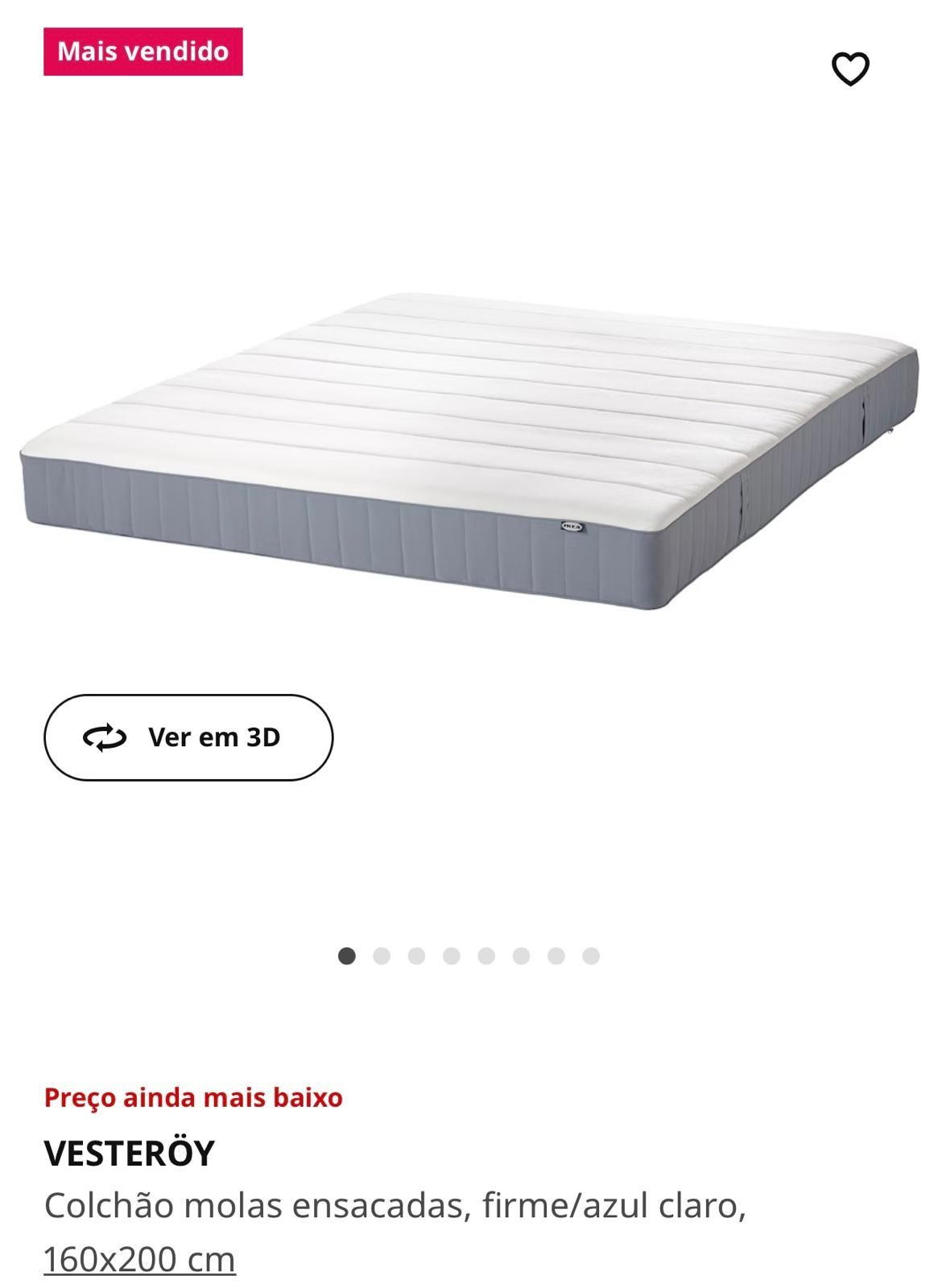 Vendo colchão IKEA VESTERÖY - NOVO