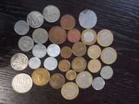 zestaw monet 
światy