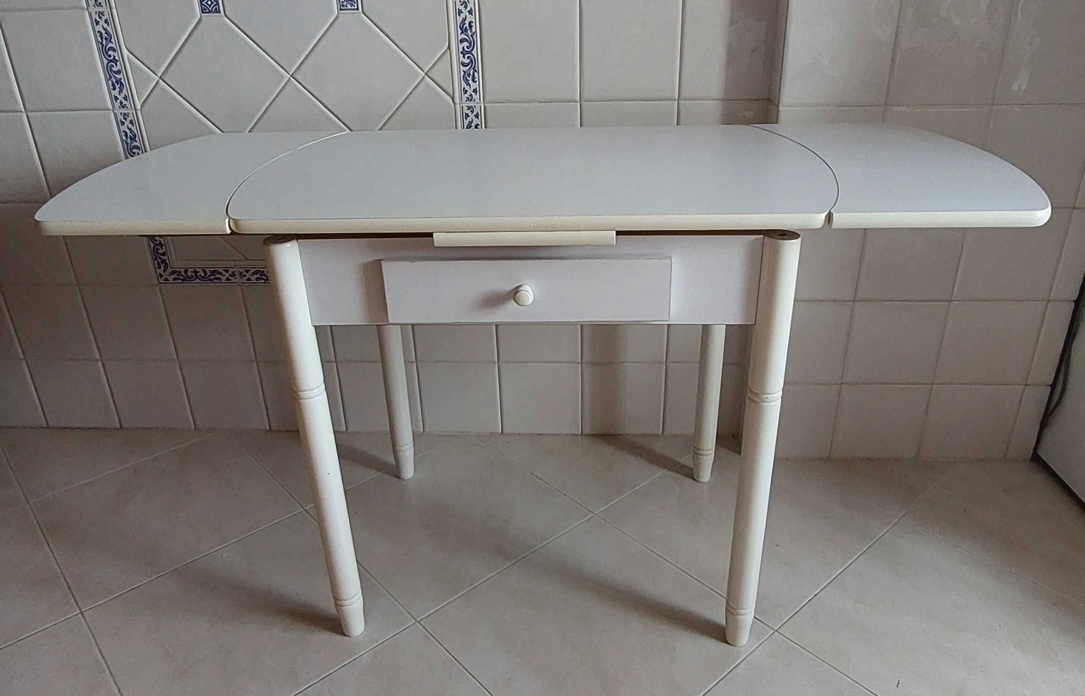 mesa cozinha extensível branca