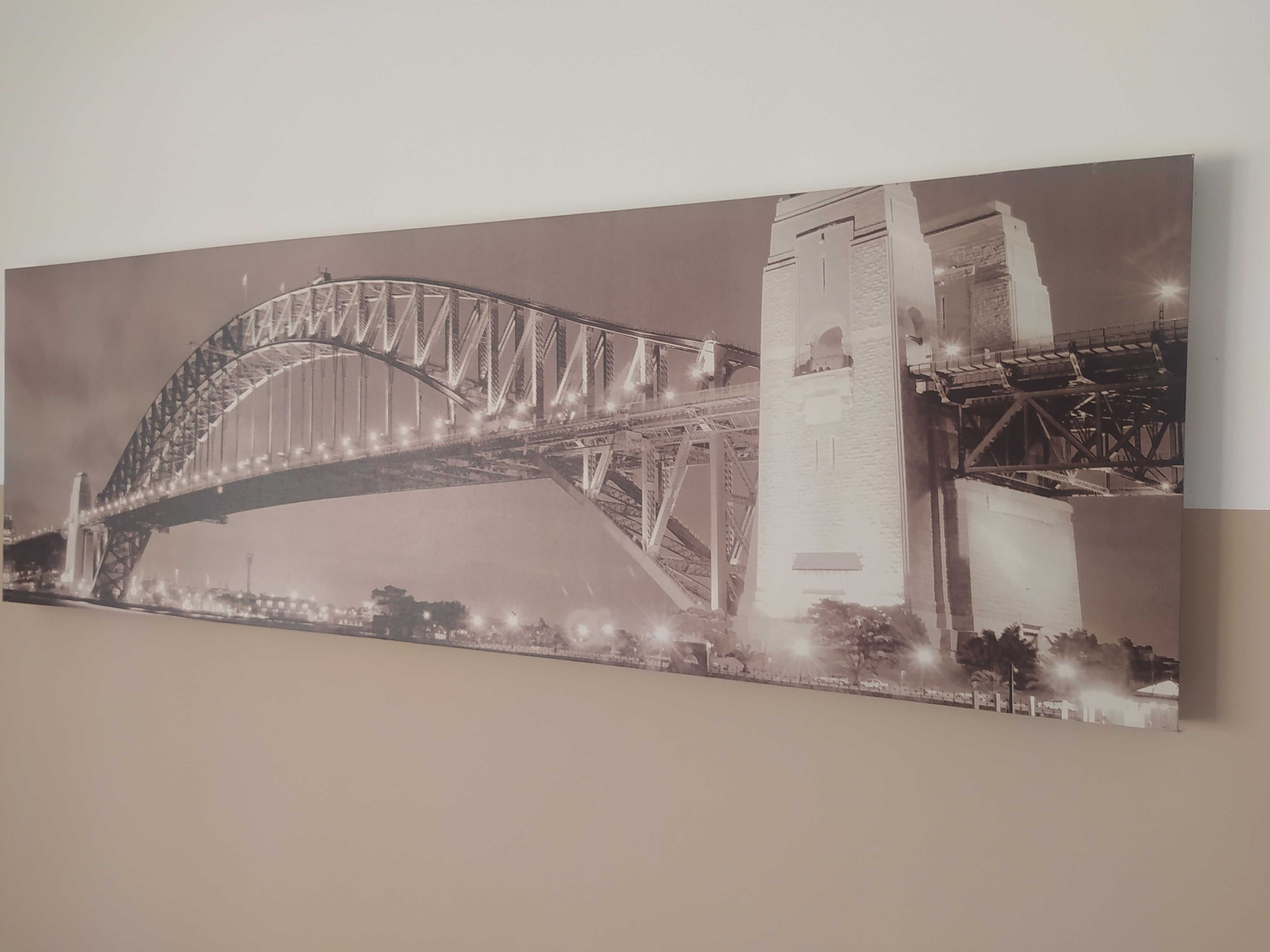 Obraz na płótnie 140x45 most Sydney Harbour Bridge czarno-biały