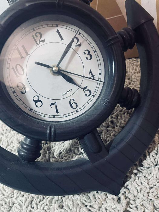 Piękny zegar kotwica antyk wiszący PRL retro vintage