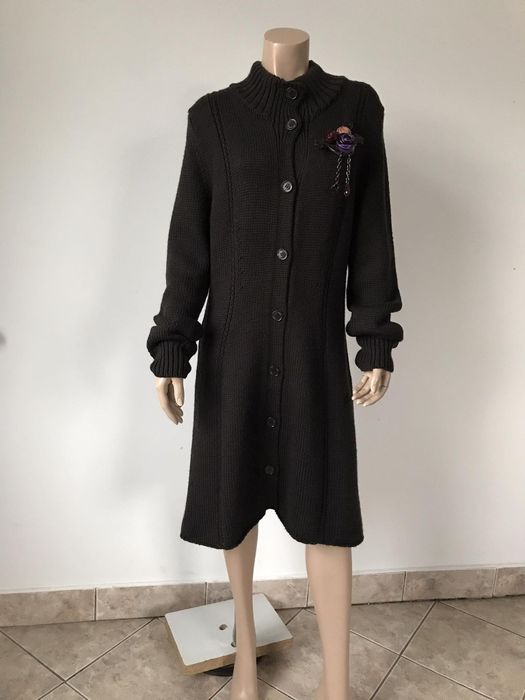 Love Moschino długi sweter damski M wełna kaszmir