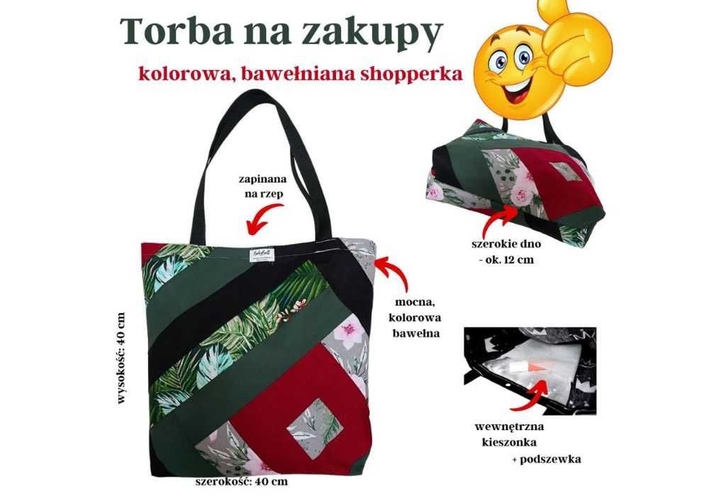 Torba na Zakupy – KOLOROWA - Dodaj Koloru Swojej Codzienności