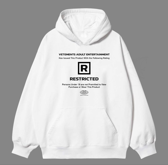 белый Худи Vetements restricted