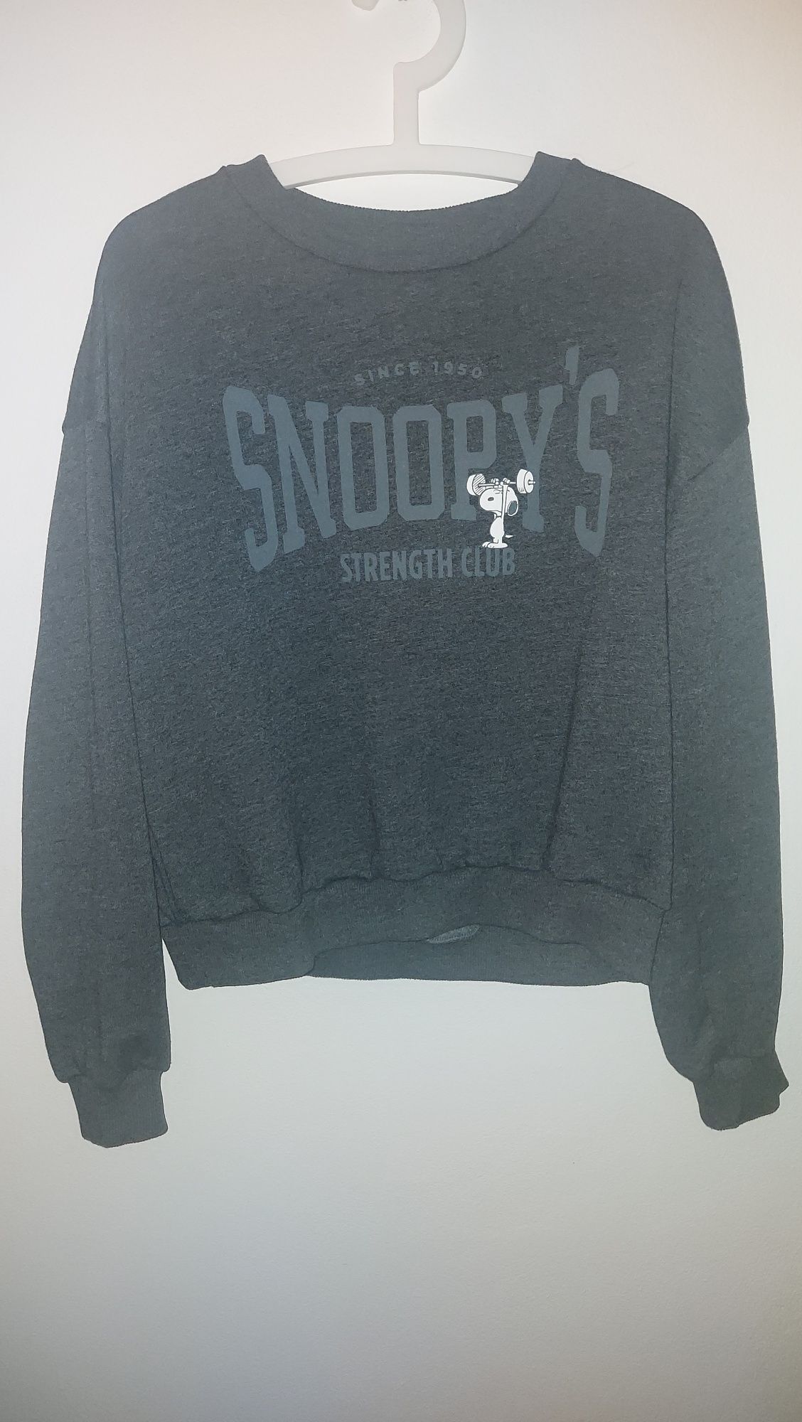 Sweatshirt Snoopy Peanuts cizenta escrura 
Tamanho M