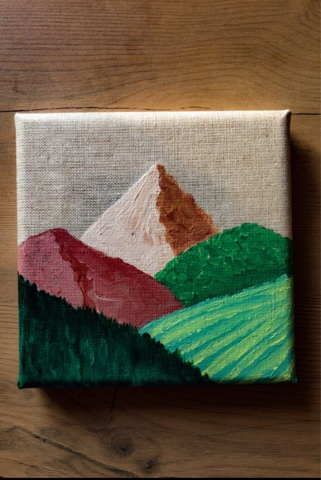 Obraz góry na płótnie lnianym