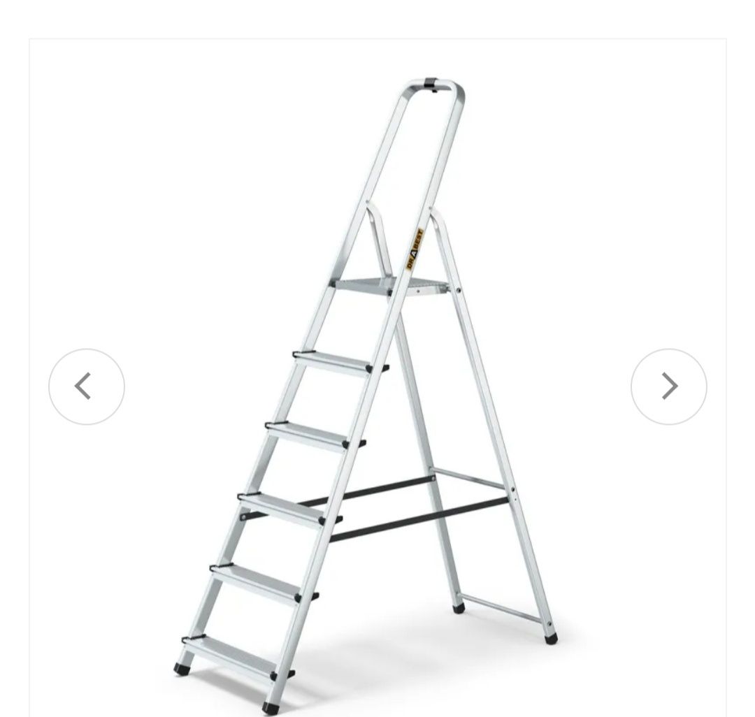 Drabina aluminiowa 6 stopni wzmocniona domowa promocja