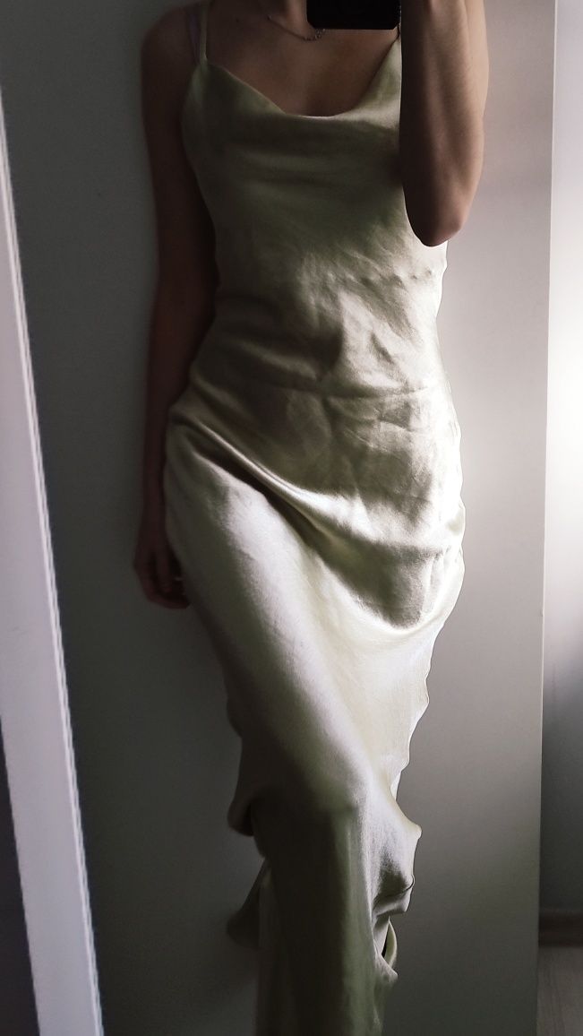 Sukienka asos M maxi wiązana z tyłu elegancka na studniówkę na wesele