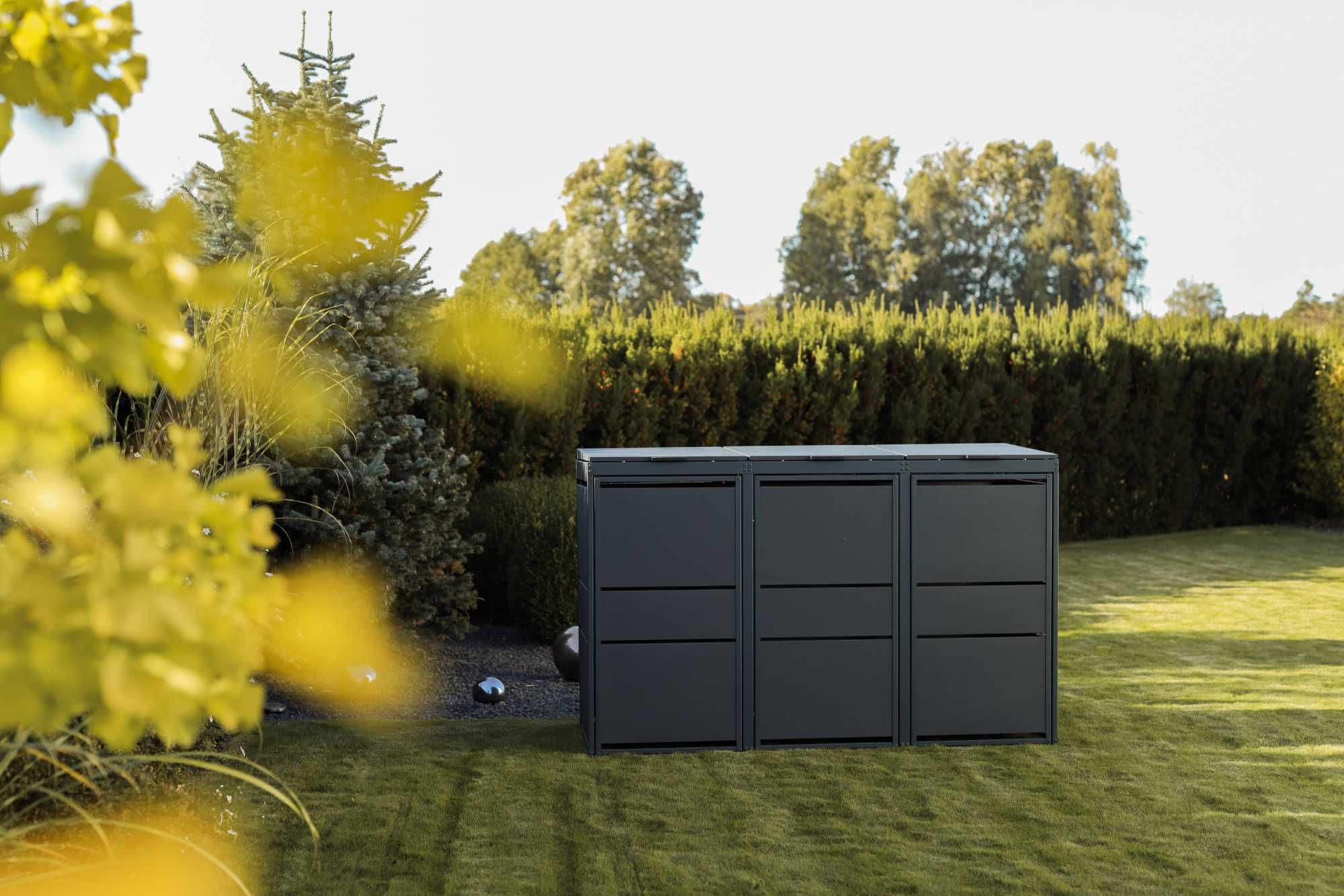 Zabudowy koszy na śmieci Top Box Obudowy koszy Osłony 3x240L Premium