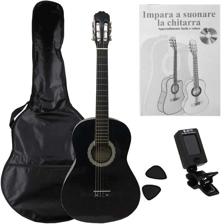 Guitarra clássica, iniciação, cor preta