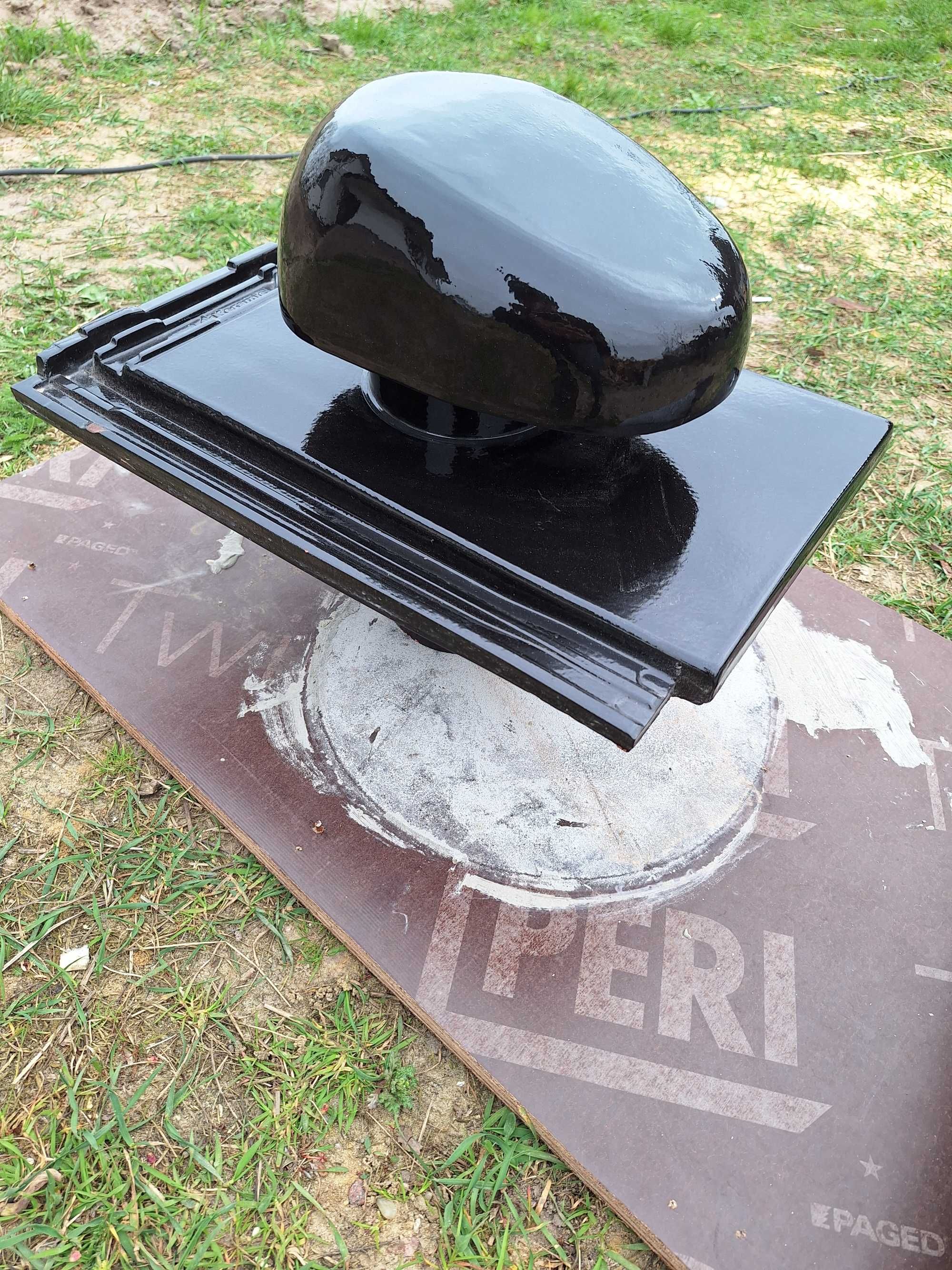 Ceramiczny kominek wentylacyjny Koramic Orea 9 czarny angoba fi125