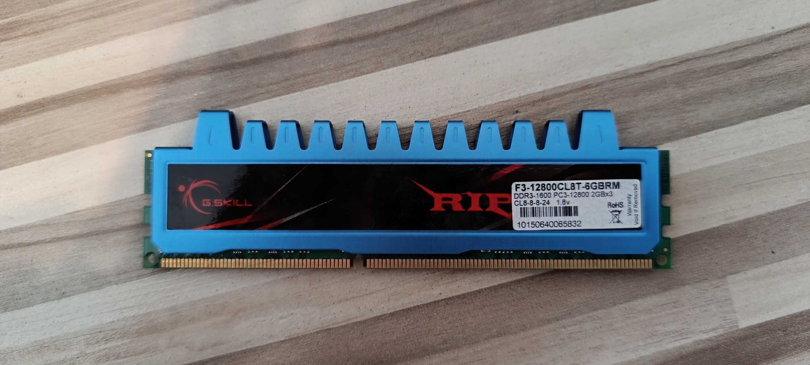 Pamięć RAM DDR3 G.SKILL 12 GB 1600 8 6 kości