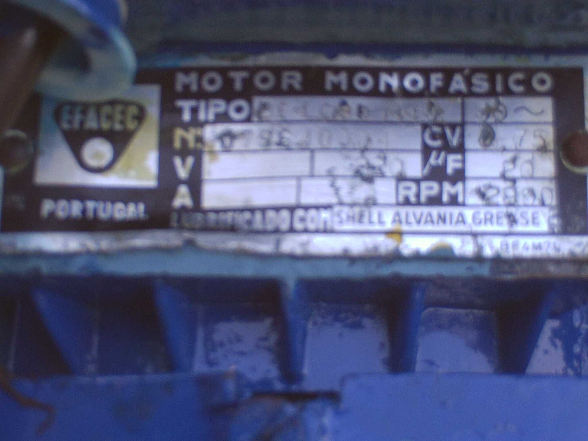 motor eletrico monofasico de tirar agua autoferrante