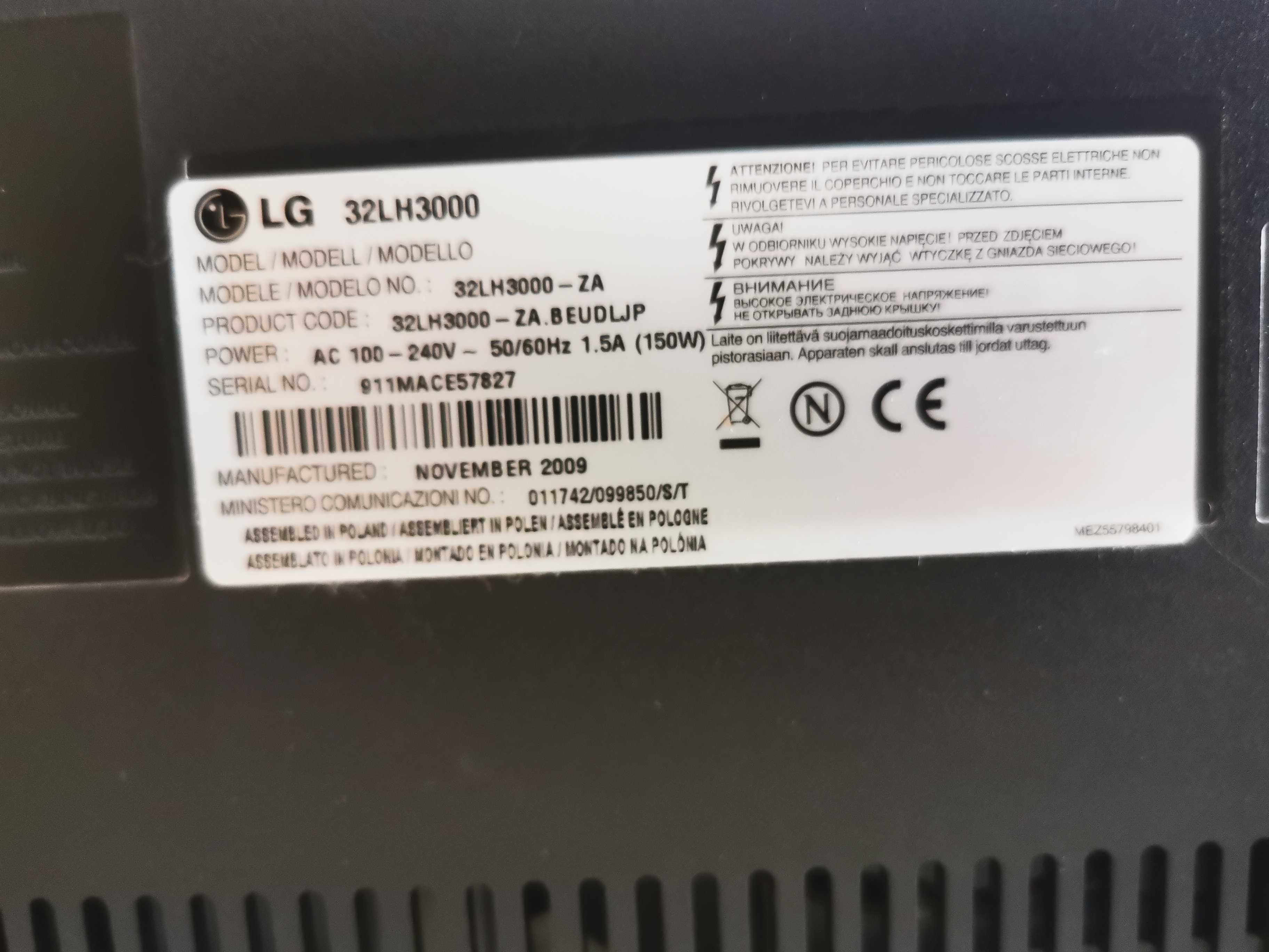 Telewizor LG 32 całe w bardzo dobrym stanie technicznym