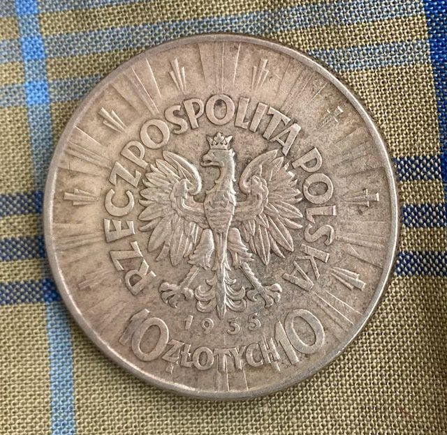 10 zł 1935, Piłsudski, srebro, oryginał 
   150 zł