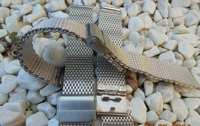 Bransoleta siatkowa milano srebrna lub czarna do zegarka