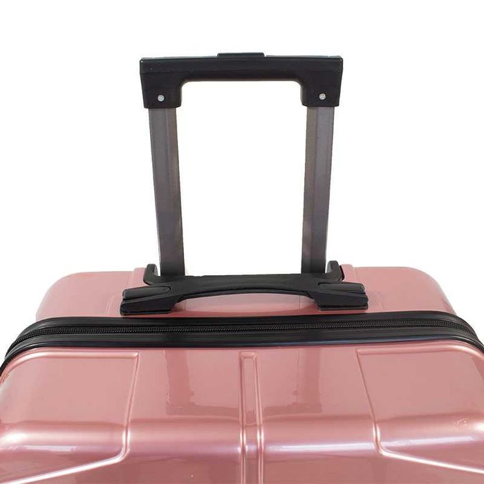 Walizki podróżne twarde na kółkach RÓŻOWE ZŁOTO ZESTAW 3szt. H23084RG