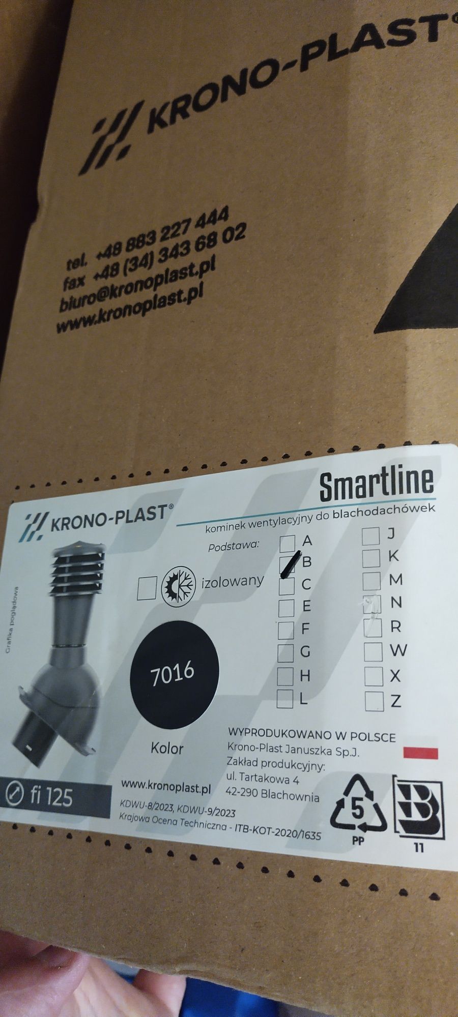 Kominek wentylacyjny Krono Plast