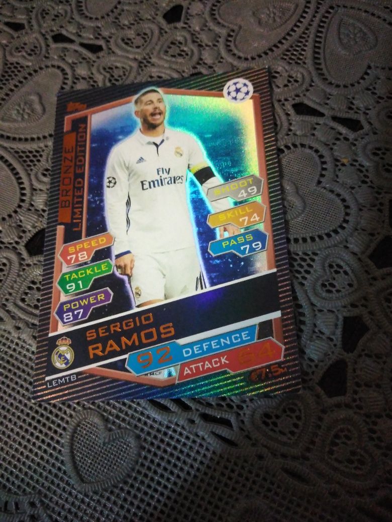 Karta limited edition Ramos Bronze match attax 2016 Topps 2017