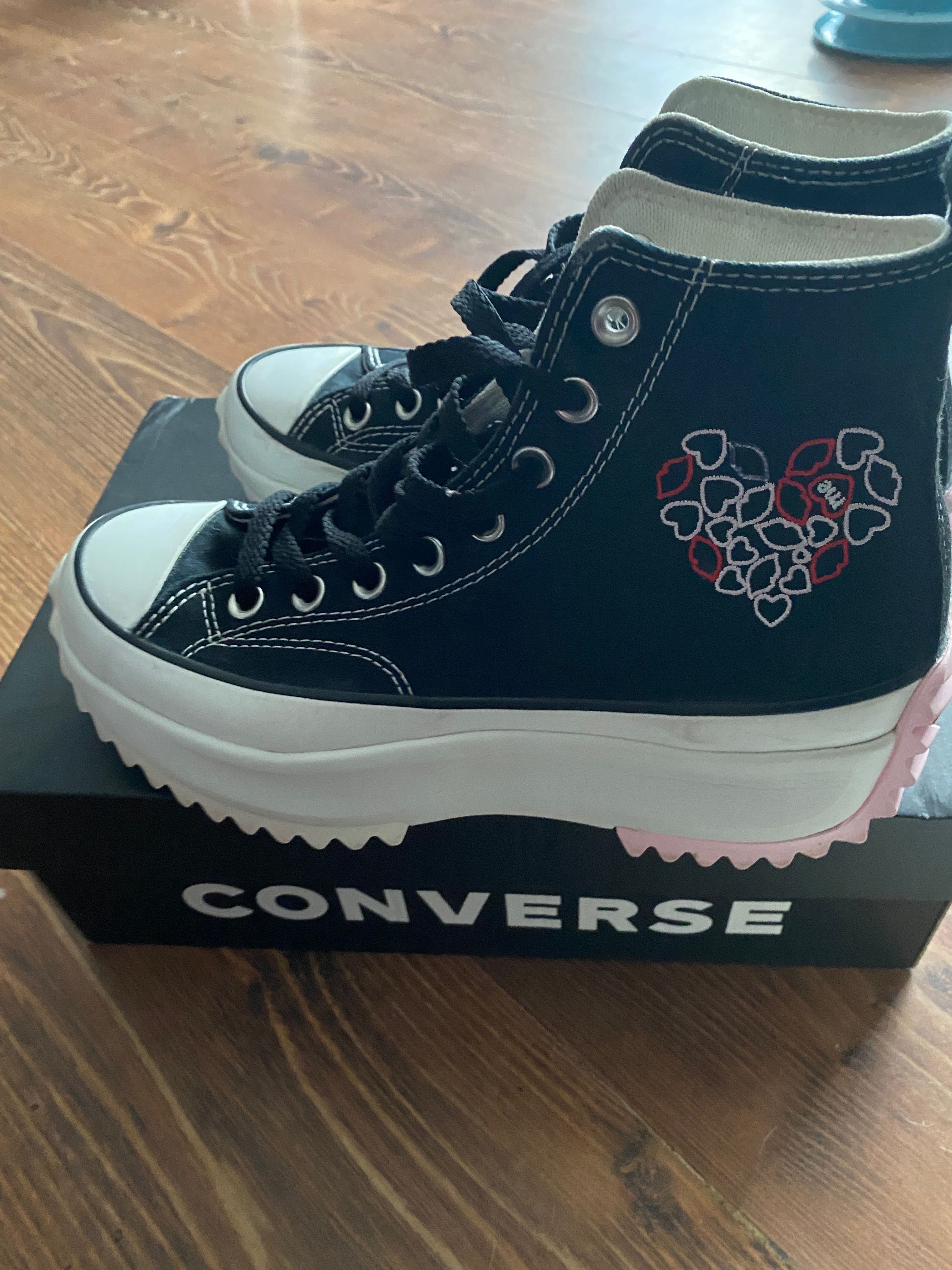 Converse hi wysokie platforma 39 serce Goth emo