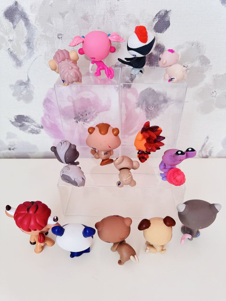 Duży zestaw figurek Littlest Pet Shop LPS Hasbro,byczek,jeż,fretka