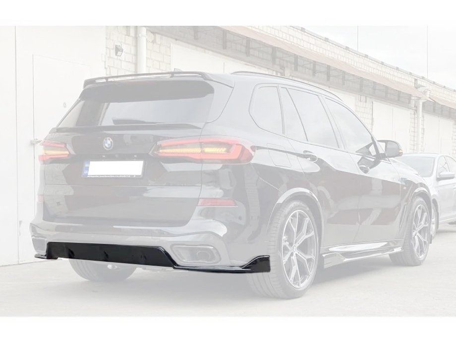 BMW X5 G05 2019+ Дифузор заднього бампера V2 2018-2022, чорний глянець
